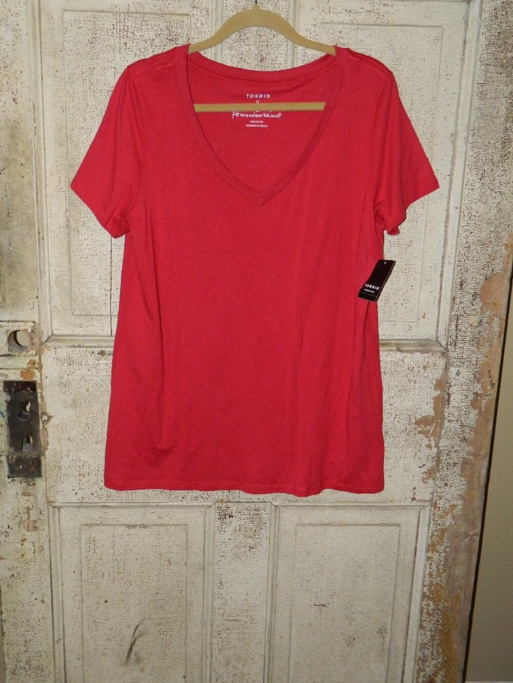 Torrid V Neck Short Sleeve Tee Shirt Sz 0 (XX-10)